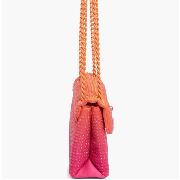 New🧡🩷 Kurt Geiger London Mini Brixton Shoulder Bag pink/orange - Picture 4 of 5